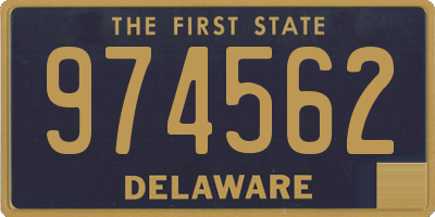 DE license plate 974562