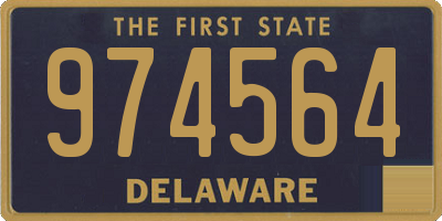 DE license plate 974564