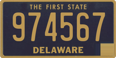 DE license plate 974567