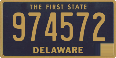 DE license plate 974572