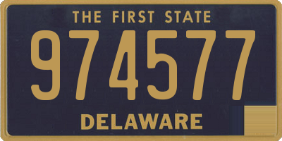 DE license plate 974577