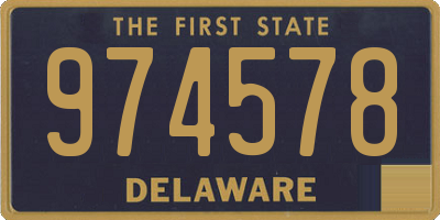 DE license plate 974578