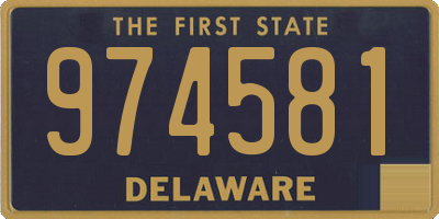 DE license plate 974581