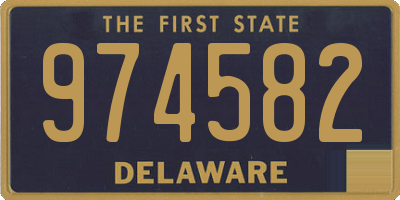 DE license plate 974582