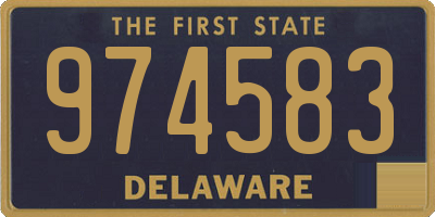 DE license plate 974583