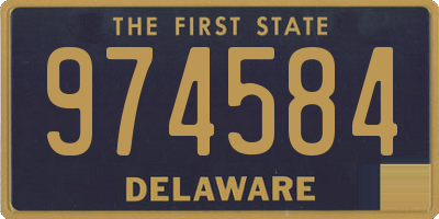 DE license plate 974584