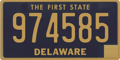 DE license plate 974585