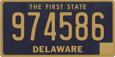 DE license plate 974586