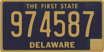 DE license plate 974587