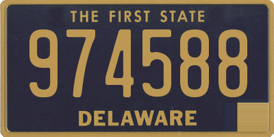 DE license plate 974588