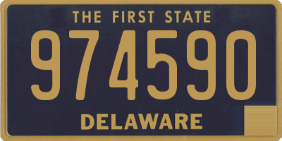 DE license plate 974590