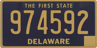 DE license plate 974592