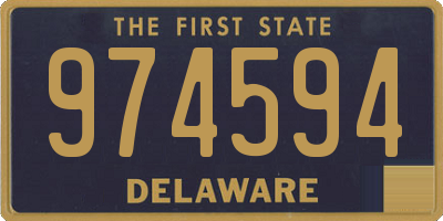 DE license plate 974594