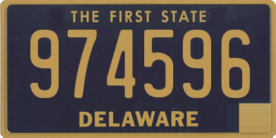 DE license plate 974596