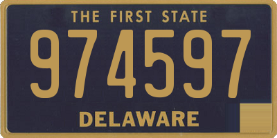 DE license plate 974597