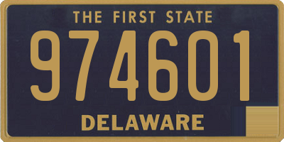 DE license plate 974601