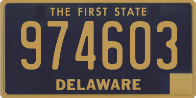 DE license plate 974603