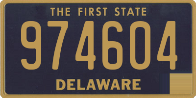 DE license plate 974604