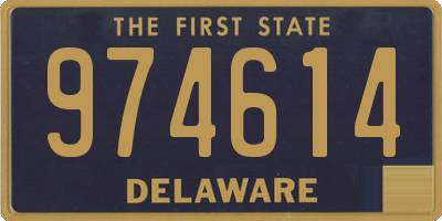 DE license plate 974614