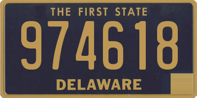 DE license plate 974618