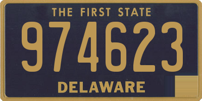 DE license plate 974623