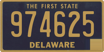 DE license plate 974625