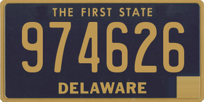 DE license plate 974626