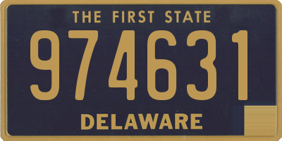 DE license plate 974631