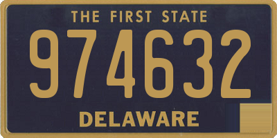 DE license plate 974632