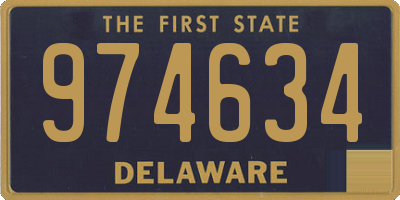 DE license plate 974634