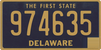 DE license plate 974635