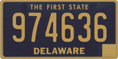 DE license plate 974636