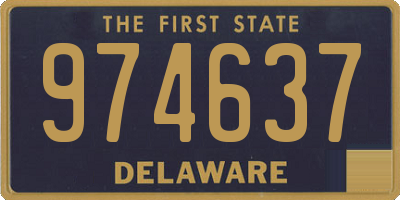 DE license plate 974637