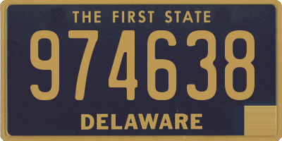 DE license plate 974638