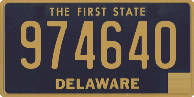 DE license plate 974640