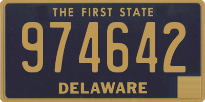 DE license plate 974642