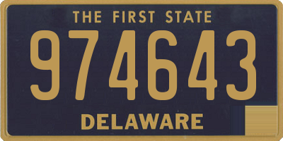 DE license plate 974643