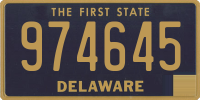 DE license plate 974645