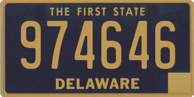 DE license plate 974646