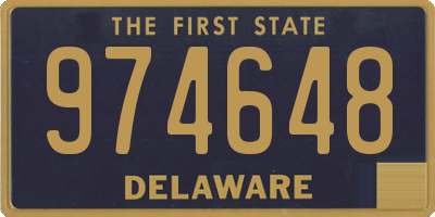 DE license plate 974648