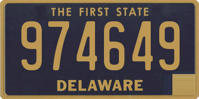 DE license plate 974649