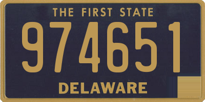 DE license plate 974651