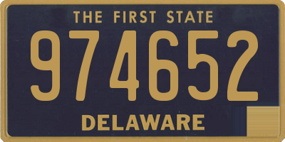 DE license plate 974652