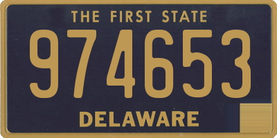 DE license plate 974653