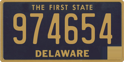 DE license plate 974654