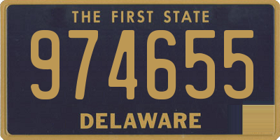 DE license plate 974655