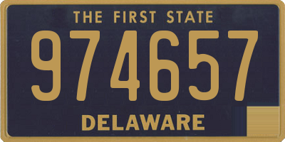 DE license plate 974657