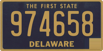 DE license plate 974658