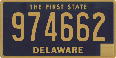 DE license plate 974662