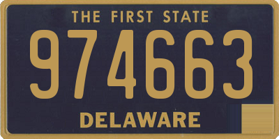 DE license plate 974663